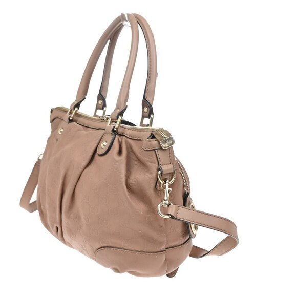 GUCCI Sukey Guccissima GG Pattern 2Way Shoulder Bag Leather Pink GHW - Picture 3 of 16